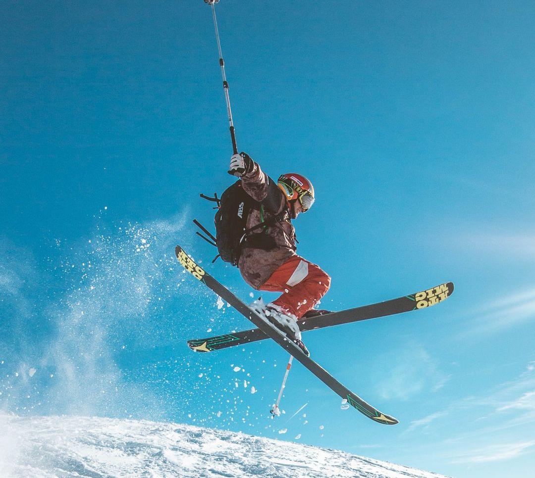 man skiing on land